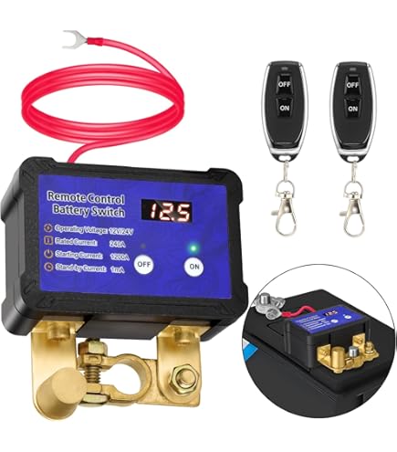 IMAYCC Remote Battery Disconnect Switch 12V, Kill Led