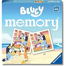 Bluey Gioco Di Memoria Per Bambini – Gioco Di Abbinamento Da Viaggio, Compatto E Portatile, Con Personaggi Colorati Della Serie TV