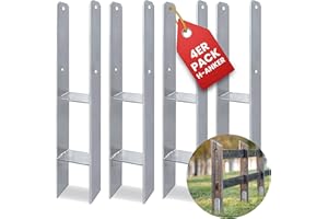 GARTENPIRAT Lot 4 ancrages en H 91 mm