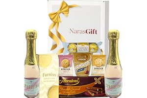 NARAS Pink Champagne Gift Set - Rose Pink Champagne Wine, Chocolate, Biscuits, Wafer Rolls - Wine Gift Set, Birthday Gift Hampers for Women, Wine Gifts for Women, Chocolate and Wine Hamper Gifts for Women