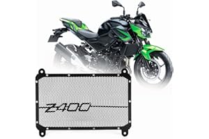 Heinmo Motorcycle Engine Radiator Grille Protection Radiator Grill Guard for Ninj'400 Z400 2017-2021 2022 Aluminium (Black)
