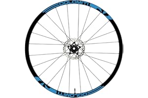 DualColorStampe Adesivi Cerchi Bici 26'' - 27,5'' - 28-29'' Pollici Ruota Bici MTB Bike Stickers Cerchi MTB B0059 (28-29'' Pollici, Blu 53)