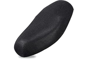 JINMINAMZ Housse de siège de moto en maille - Antidérapante - 3D - Pour siège de moto - Protection contre l'air - Respirante - Isolation thermique - Noir
