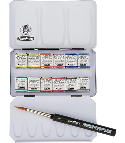 Set Aquarelle Schmincke HORADAM Felix Scheinberger - 12 Demi-godets Couleurs Fines, Boîte Métal édition Spéciale - 6