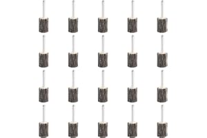 BRESUCNY 20 Pezzi Ruota Lamellare Abrasiva(Diametro 20mm),80 Carta Flap Wheel, Dischi Lamellari per Trapano, Smerigliatrice, Utensile Rotante