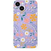 PrintiFy Apple Iphone 14 Plus Compatible Launch Case Floral Design Velvet Cover-lila
