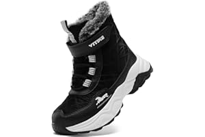 JMFCHI Kinder Winterschuhe Wanderschuhe Jungen Schneestiefel Warmfutter Mädchen Outdoor Trekking Winterstiefel rutschfeste Mid Baumwollschuhe