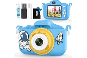 XUEMUO Cámara para Niños, Cámara Digital para Niños Juguete Camara Fotos Infantil para Niños y Niñas, Cámara de Video HD 1080P con Doble Cámara, Viene con Tarjeta SD de 32GB