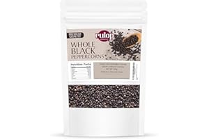 Rulop Black Peppercorn 500g - Gourmet Peppercorn - Black Peppercorns for Grinders, Packed in Resealable Pouch to Maintain Freshness