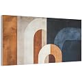 MuchoWow© Panneau Mural 120x60 cm decoratif Acoustique Wall Panel Feutre Plaque Tableau Panneaux Acoustiques Muraux Interieur Abstrait - Formes - Bleu foncé
