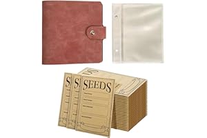 CARROTERR 50Pcs Self-Sealing Seeds Saving Envelopes, Seed Storage Organizers Book Set, Reusable Seed Packets Envelope, Garden Seed Packet Collection Binder Seed Storage Saving Collecting Template for Vegetable