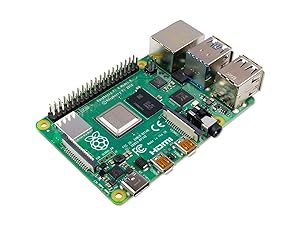 Raspberry Pi 4 Modèle B 4 Go ARM-Cortex-A72 4 x 1,50 GHz, 4 Go de RAM, WLAN-AC, Bluetooth 5, LAN, 4 x USB, 2 x Micro HDMI