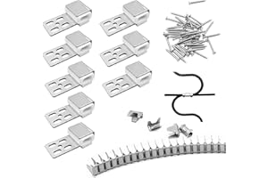 MABAHON Upholstery Spring Clip Repair Kit, Sofa Saver 8pcs Furniture Spring Clips and 24 Wire Mesh Clips Furniture Replacement Parts Spring Clamps Spring Fixing Clip for Chair Sofa Spring Repair