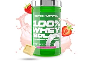 ‎SCITEC NUTRITION Scitec Nutrition 100% Whey Isolate - Czysta Moc Białka z BCAA - Glutamina i Arginina - Formuła bez cukru i glutenu, 700 g, Truskawka-Biała czekolada