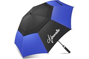 NINEMAX Paraguas Grande Antiviento, Paraguas Golf Grandes XL/XXL, Umbrella Extra Grande Resistente Al Viento Fuerte para Mujer Hombre