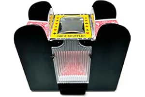 Brybelly 6 Deck Automatic Card Shuffler - Battery-Operated Electric Shuffler - Great for Home & Tournament Use for Classic Poker & Trading Card Games