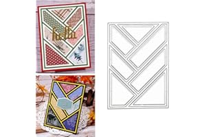 LIYIJIA Rectangle Grid Frame Metal Die Cuts,Rectangular Frame Background Stencils DIY Crafts Cards Cutting Dies Cuts for DIY Embossing Card Making Photo Decorative Paper Dies Scrapbooking