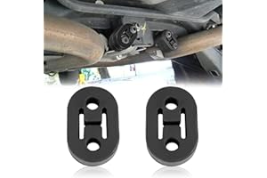 JORMFTTE 2 Pcs Exhaust Rubber, Universal Exhaust Rubber, Exhaust Hanger Rubber, Bracket Rubber Muffler Hanger For Protecting Car Exhaust System, 2 Holes, 12mm