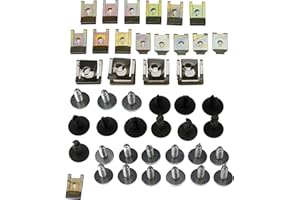 BIYM 44pcs Clips de Fixation pour Moteur de Dessous de Moteur de Protection sous Couvercle de vis Set pour Voiture