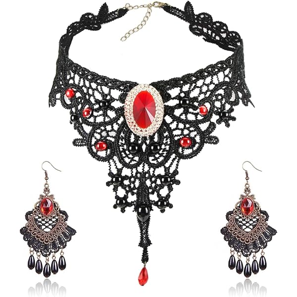 LYQNIHOB Gothic Spitze Halsbänder - 2-teilig Set Für Cosplay