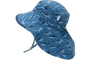 JAN & JUL Wide Brim Sun Hats for Boys with Neck Flap