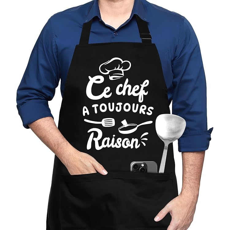 Tablier Cadeau Noël Tablier Cuisine Humoristique Homme Mouton - Cadeau Déguisement Noël, Drôle Et Pratique Tablier Cadeau Chef Drôle
