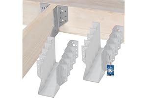 KOTARBAU® Lot de 10 supports en "U" pour bois - Connecteurs de poutres pour construction extérieure - Connecteur de type A 70 mm