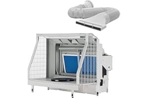 XPOtool Cabine d’Aspiration pour aérographie Airbrush 230 V – 52 DB – 11 m³/MN – avec Paroi d’Eau et Éclairage réglable – Extraction Vapeur Brouillard Peinture – Tatouage modélisme manucure Nail Art