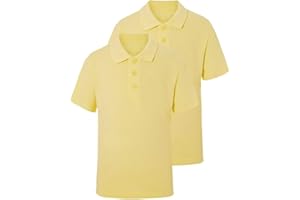 INTEGRITI SCHOOLWEAR 2 Pack Boys Plain 100% Cotton Ages 3-16y Polo Shirts Children School T-Shirt Uniform Summer