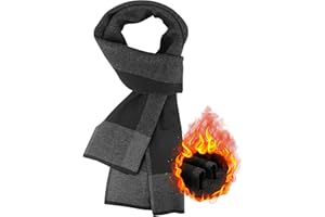 HIYATO Schal Herren, Merino Winterschal für Herren, 30% Merinowolle Weiche Warm Schal, 180x30cm