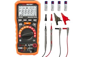 COCZOW Testeur de résistance d'isolement mégohmmètre numérique 1000 V AC/DC pour appareils électriques, résistance d'isolement jusqu'à 100 GΩ, avec PI/DAR, test de fréquence et basse tension, avec écran LCD