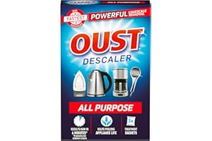 Oust Powerful All Purpose Descaler, New Formula, Limescale Remover – Ideal for Kettles, Coffee Machines, Irons and Shower Heads, 3 Sachets