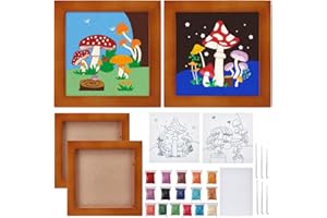 INFUNLY 2 Set DIY Nadelfilzrahmen Set In Pilzform Filz Malset Für Anfänger Nadelfilzunterlage DIY Starter Set Aus Wolle Zum Nadelfilzen Dekorativer Rahmen Mit Anleitung (Evtl. Nicht In Deutscher Sprac