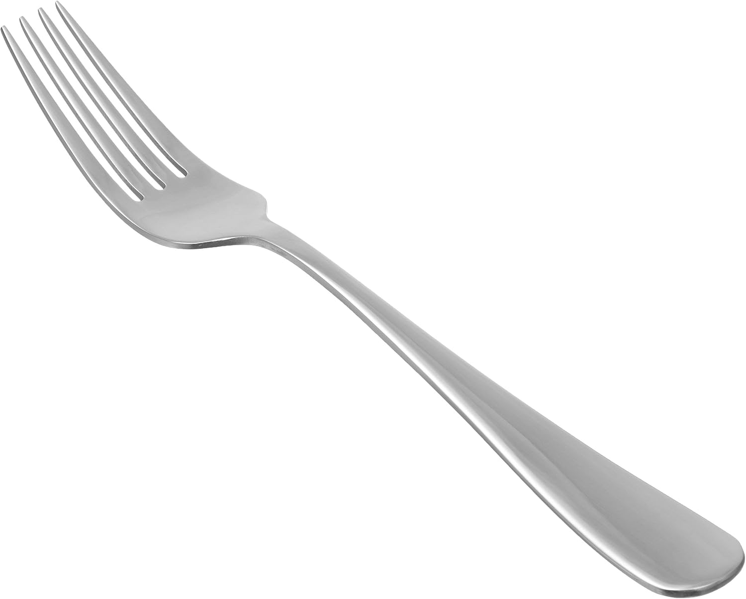 Amazon Basics Tenedores de Mesa de Acero Inoxidable, con Punta Redonda, Plata, Juego de 12
