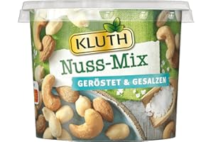 Kluth Nuss-Mix geröstet & gesalzen 275g – Snack Becher Mischung mit Erdnusskerne, Mandeln und Cashewkerne – Unverwechselbares knackiges Aroma – Vegan, geröstet und gesalzen – Nutri-Score B (1 x 275g)
