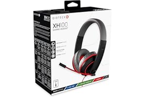 Gioteck XH100S Stereo Headset for Nintendo Switch, PS5, PS4, Xbox Series S/X, PC, Mobile - Red