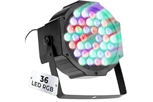 tempo di saldi Faro Rgb 36W Faretto 36 Led Vari Colori Discoteca Sensore Sonoro Luce Colorata