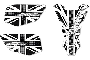labelbike - Kit Autocollants 3D Protection Réservoir Moto pour Triumph Street Triple