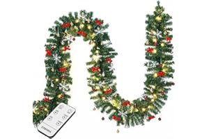 Casaria Guirlande de Noël lumineuse avec déco 5m 80 LED Sapin artificiel Télécommande incluse Décoration de noël