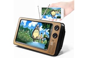 ‎STEBRUAM STEBRUAM 12 Inch Screen Magnification, 3D Amplifier of Thin Mobile Phone for Watching Film Videos Fold Enlarged Screen Magnification Stand 4 Times 3D for Mobile Phone (Gold)