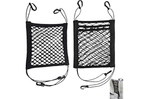 GOLDYIDA 2 pezzi Rete Portaoggetti Auto Rete Bagagliaio Auto Borsa a Rete per Organizer per Auto Organizzatore di Borse in Rete per Auto Borsa Organizer per Sedile Auto Rete di protezione per auto per cani