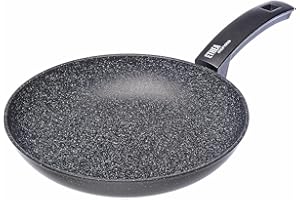 Moneta Etnea Poêle à frire, revêtement surface en pierre anti-adhésif et anti-rayures, Lavable au lave-vaisselle, 26 cm