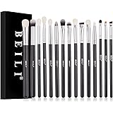 BEILI Pennello Ombretto Occhi, 15PC Pennelli Trucco Occhi, Set di Pennelli Professionali per Trucco Degli Occhi, per Pennelli