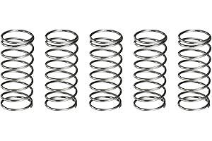 sourcing map 5Pcs Compression Spring, 11mm OD, 0.8mm Wire Size, 25mm Free Length, Spring Steel Construction Extended Mechanical Compression Springs for Shop and Home Repairs, Silver Tone