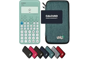 Casio fx-92 Collège avec Housse de Protection WYNGS Incluse Turquoise - Calculatrice Scientifique - Pack de Base
