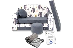 ‎MILLYBO millybo Kindersofa Kinder Couch mit Schlaffunktion ausklappbar 3in1 Kinder Sofa Spielsofa mit Bettfunktion Mädchen Jungen Sitzsack Minisofa Schlafsofa Kinderzimmer Schlafsessel (AX1)