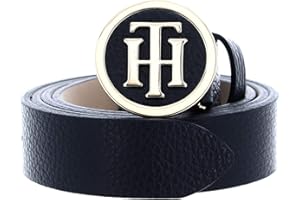 Tommy Hilfiger Damen Gürtel Th Round Buckle Belt 3.0 aus Leder