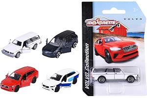 Majorette 212053052SD1 - Volvo Bilar - Majorette Volvo Bilar i Metall med Frihjul och Rörliga Delar, Fordon: 7,5 cm, Från 3 å