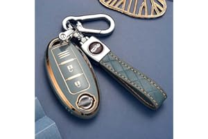HIBEYO Funda para llave de coche inteligente compatible con Nissan Funda protectora de TPU para Nissan Qashqai Juke X-Trail Micra Murano Infiniti Llavero Caja Llavero Llavero