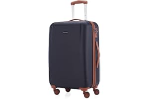 HAUPTSTADTKOFFER - Wannsee - Valigia da viaggio rigida e legera, media 68 cm, Trolley ABS, TSA, 63 litri, Blu scuro